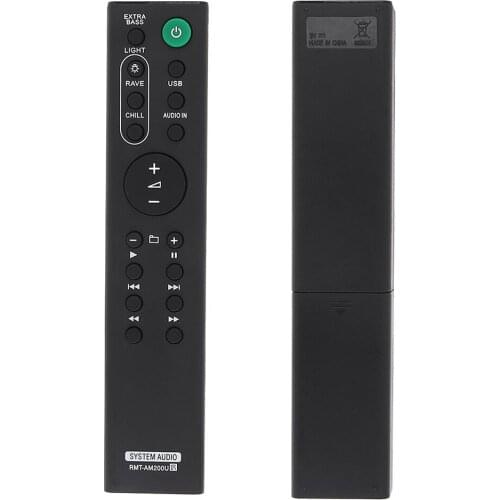 1 Pc Black IR 433MHZ Replacement Audio TV Remote Control with 10M Long Remote Control Distance Fit for Sony Audio RMT-AM200U