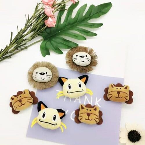 10PCS/Lot sweet cartoon animals Padded Applique Crafts for Children Headwear Hair clip Accessorie and Garment Accessoir