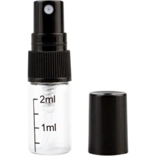 2/5ml Mini Black White Empty Refillable Clear Spray Storage jars Glass For Cosmetics Container Sprayer Bottle Travel Portab P0A0