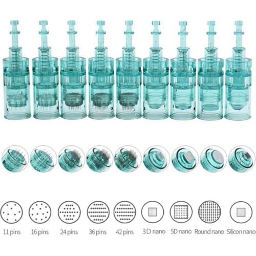 20 Pcs Dr Pen Ultima A6S Cartridges Microneedling Pen Needles Derma Pen Bayonet Replacement Tip 11 16 36 42 Nano Micro Needles