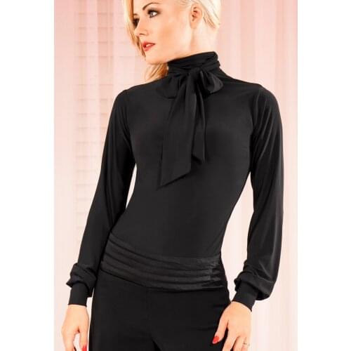 2017 Lady Ballroom Dance Top Black Color Polyester For Modern/Jazz/Waltz Adult Practice Clothes Female Current Garment