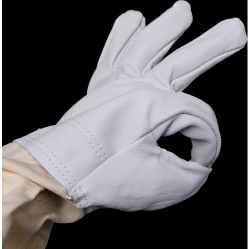 3Pair Professional Beehive Bee Gloves Protection Beekeeper Protective Bees Long Sleeves Sheepskin Goatskin Anti-bite Protect