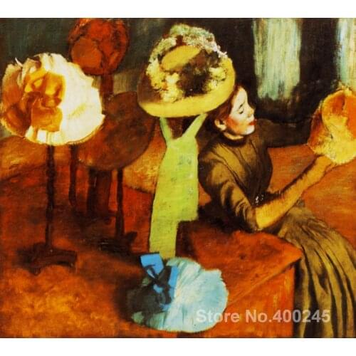 Art gallery The Millinery Shop by Edgar Degas oil on canvas Handmade High quality
