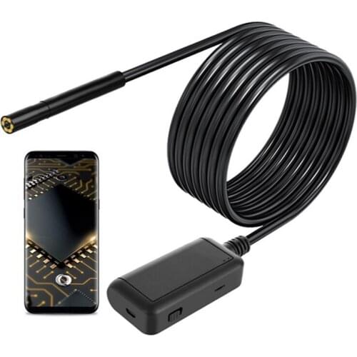 HD 5.0MP WIFI Endoscope Camera 5/10M Mini Waterproof Hard Wire Wireless 5.5mm 6 LED Borescope Camera For Android PC IOSEndoscope