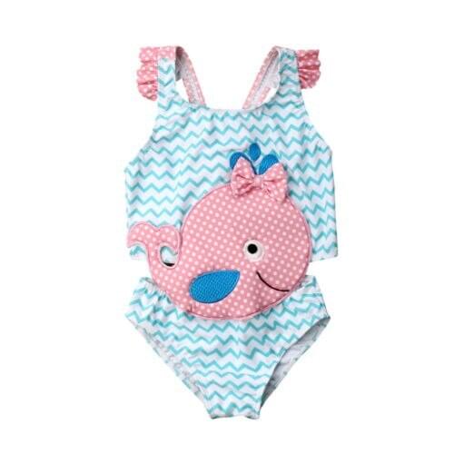 2019 Baby Swimwear Toddler Baby Girls Swimwear Goldfish Swimsuit One-piece Bikini Set Beachwear