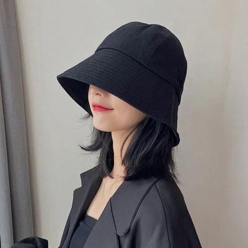 New Summer Foldable Bucket Hat Women Outdoor Sunscreen Cotton Fishing Hunting Cap Men and Woman Hat Unisex Fishermans hats