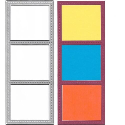 Frame Slimline Cutting Dies Scrapbooking Paper Embossing Folders for Card Making Craft Die Cut Stencil Hollow Cutter Big Shot