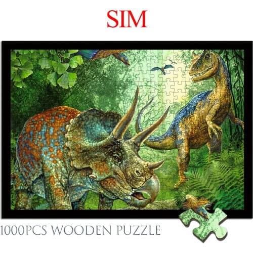 Sim wooden Jigsaw puzzle 1000 Pieces Animal World Pictures Adult Puzzles Kids Jigsaw Educational Puzzle Toy for Kids/Adults