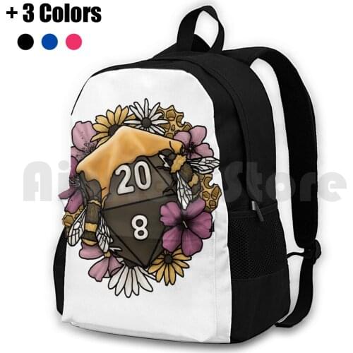 Honeycomb D20 Tabletop Rpg Gaming Dice Outdoor Hiking Backpack Riding Climbing Sports Bag D20 D D Dnd And Tabletop Gaming Dice