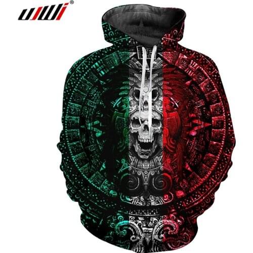 UJWI Spring Fall Men/Women Sportswear Hoodies Cool 3D Print Skull Sweatshirt Hoodie Man Hip Hop Streetwear Tracksuits Punk Hoody