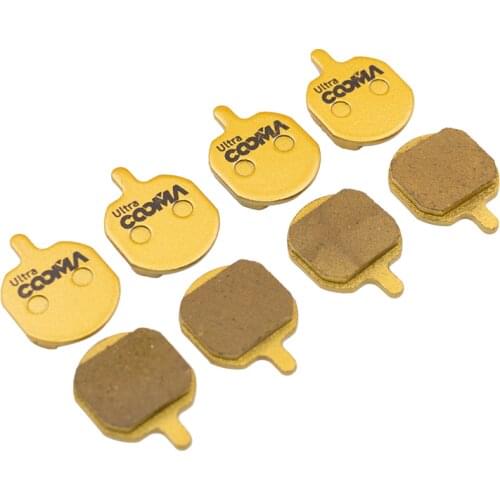 Bicycle Disc Brake Pads for Hayes MX2 MX3 MX4 SOLE, GX-C, JAK-5 Disc Brake, Gold Full Metal, 2 Pairs