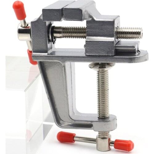 Bench Vise Aluminum Miniature Machine Vice Small Hobby Clamp On Table Multi-functional Mini Tool