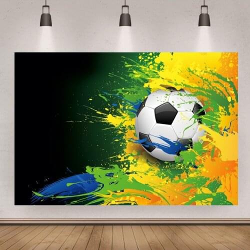 Boys Football Orgy Background Kid Birthday Party Prop Decoration Custom Wallpaper Photo Studio Photography Vinyl Backdrop Banner