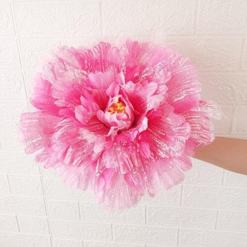 High-grade Silk Yarn Artificial Peony Flowers for Childrens Day Stage Props Wedding Party Decoration Fake Peony Flower Head