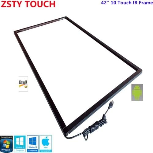42" IR Touch Screen, 10 points IR Multi Touch Overlay Infrared touch screen frame for touch table and LED TV