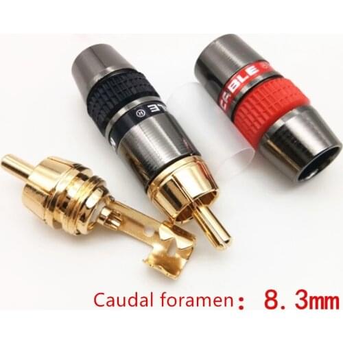 4PCS/LOT Monster Gold RCA Lotus Plug Audio Signal Terminal