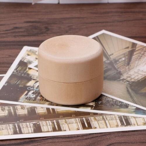 50pcs Small Round Wooden Gift Box Wooden Storage Box Ring Box Vintage Jewelry Case Wedding Accessories de3443