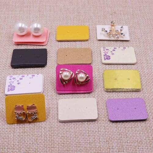 500pcs 25x35mm 1Pair Earring Card 2018 HOT SALE New Colour Fresh Nice Cut Sweet Earrig Card Shinny Pearl Colourful Paper