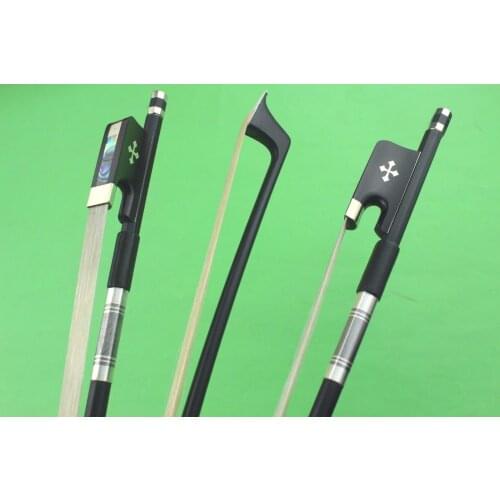 2pcs PRO 4/4 Carbon fiber cello bows ebony frog Inlaid Cross