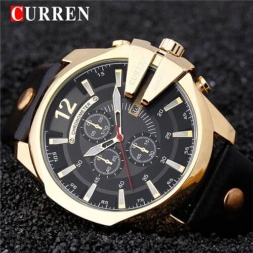 Relogio Masculino CURREN Golden Men Watches Top Luxury Popular Brand Watch Man Quartz Gold Watches Clock Men Wrist Watch 8176