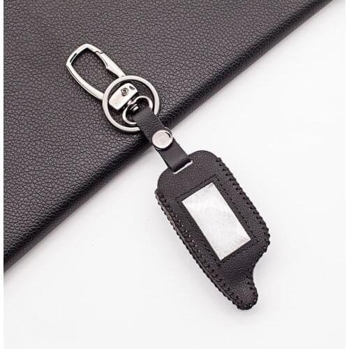 Carrying 100% Leather Key Case Cover for Scher-Khan Magicar 7 8 9 10 11 12 LCD Two Way Car Alarm M7 M8 M9 M10 M11