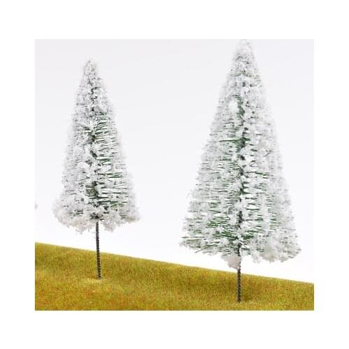 DIY building sand table model material scene making tower shaped tree white iron wire white pine needle N finished tree