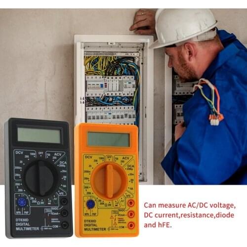 DT-830D Multifunction Digital Multimeter LCD Display AC/DC Volt Amp Ohm Diode hFE Continuity Tester Ammeter Voltmeter Mini Tools
