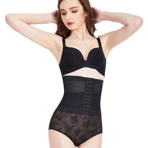 Breathable Hollow out Body Shaper Waist Trainer Underbust Corset Women Postpartum Belly Slimming Belt Modeling Strap Shapewear