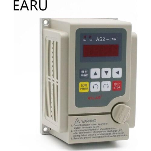 VFD Inverter 0.4KW 0.75KW Frequency Converter 220V/380V 3P Output CNC Spindle Motor Speed Control Controller Machine Converter