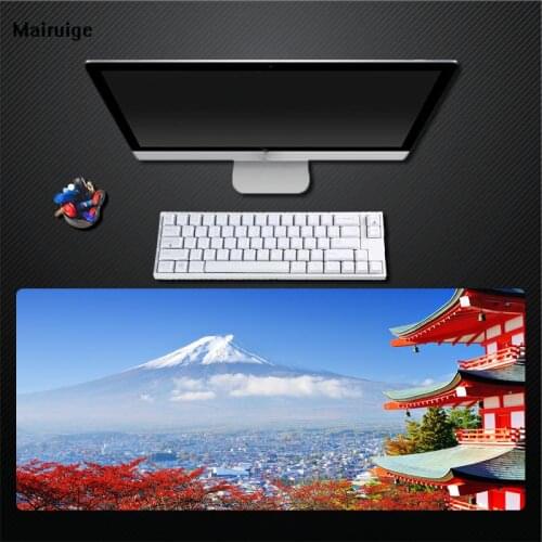 Mairuige Mt. Fuji Building Landscape Mouse Pad Desktop Oversized Game Universal Comfort Pad Keyboard Durable Rubber Mat