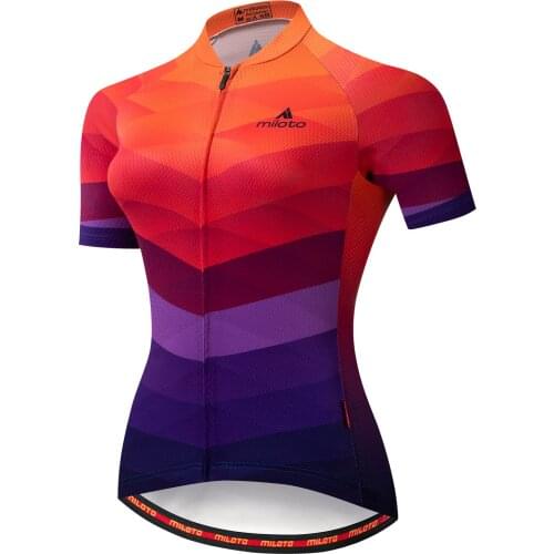 MILOTO Conjunto de Jersey de ciclismo para mujer, manga corta, carreras deporte, Mountain Biking Pro Team