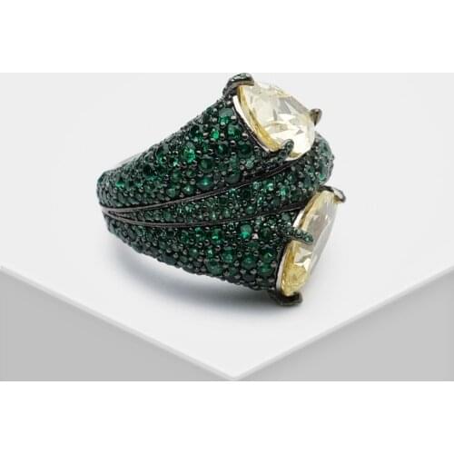 Amorita boutique Irregular color matching design fashion ring