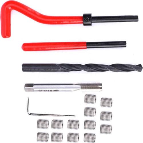 20pcs Thread Repair Insert Kit M8*1 Pro Coil Tools for Female