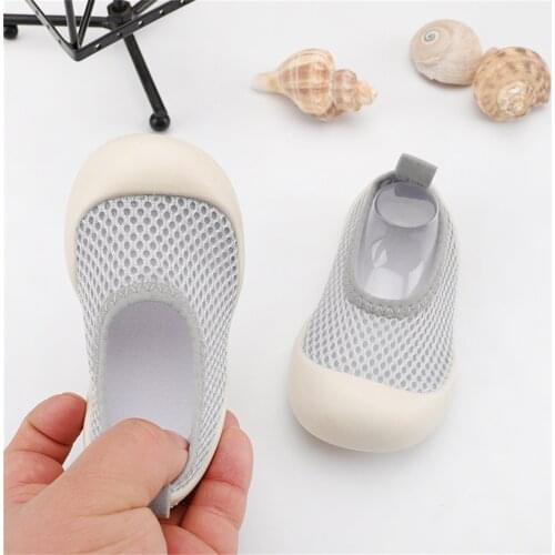 Newborn Sock Shoe Infant Toddler Indoor Color Mesh Shoes First Walkers Baby Elastic Socks Shoes Baby Rubber Sole Infant Shoes