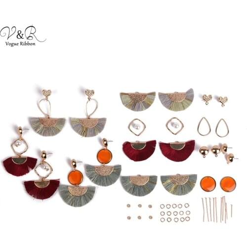 New Diy Handmade Jewelry Making Tassel Frange Hoop Earrings Set Accessories Components Decoration 2020 Jewelry Accessories Gifts