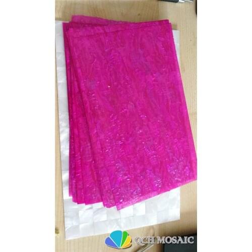 Dyed red color shell laminate sheet for musical instrument and wood inlay 20pcs/lot qch145