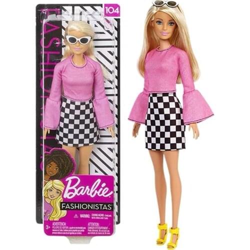 Original Barbie Dolls Blonde Hair Fashionista Girls Fashion Doll Princess Birthday Toys for Children Gift Kids Bonecas Juguetes