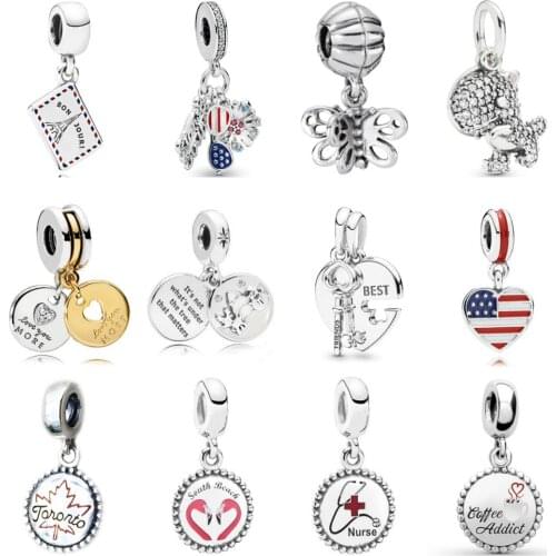 PDD DZ 25 925 Sterling Silver Spring New Charm Pendant with DIY Bracelet Necklace Jewelry Gift Carving Suitable for Women