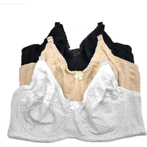 Sexy lace bra thin cup C D DD E F full coverage white black khaki bralette underwear cotton lingerie top plus size 34-46 bh C22