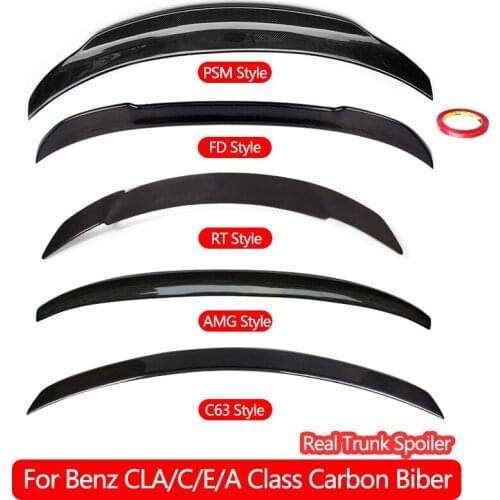 Rear Trunk Spoiler For Mercedes Benz C-Class w205 Coupe Rear Carbon Fiber Dedicated Tail Modified CLA W117 Car Tail Lip Wing