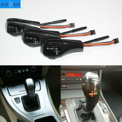 Carbon Fiber Black Silver LED Gear Shift Knob Shifter Lever for BMW x5 x 5 E53 E 53 1999-2006 Automatic Accessories