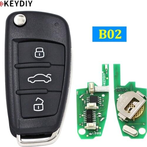 B02 Remote Control Smart KD Car Key Fob A6L Style 3 Button B-Series Remote Key for KD900 KD900+ KD200 URG200 KD-X2 Mini KD
