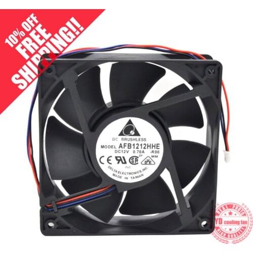 Brand new DELTA AFB1212HHE-ROO 3PIN 12V 0.70A DELTA 120*120*38 cooling fan
