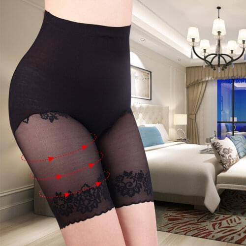 Plus Size Shorts Under Skirt Sexy Lace Anti Chafing Thigh Safety Shorts Ladies Pants Underwear Large Size Safety Pants Women