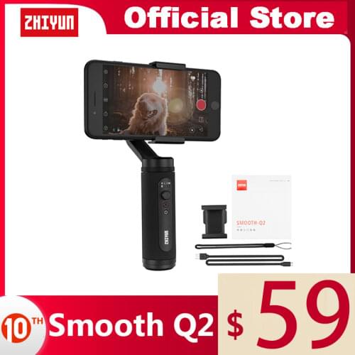 ZHIYUN Official SMOOTH Q2 Phone Gimbal 3-Axis Pocket-Size Handheld Stabilizer for Smartphone iPhone Samsung HUAWEI Xiaomi Vlog