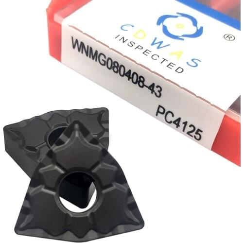 10PCS WNMG080408 43 PC4125 Carbide Inserts High Quality External Turning Tool WNMG 080408 CNC Blades Lathe Cutter Tool For Steel