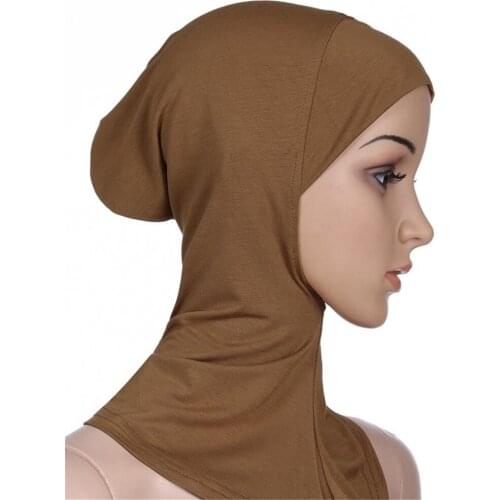 12pcs One Dozen Muslim Women Girls Sport Inner Hijab Caps Islamic Underscarf Hats Crossover Classic Style Wholesale