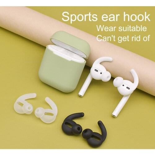 2Pcs Mini Anti-lost Washable Soft Silicone Ear Tip Earpads for AirPods 1/2 Wireless Bluetooth Sports Anti-skid Earplug Sleeve