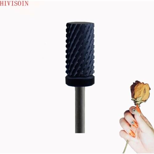 5Pcs Black Ceramic Nail Drill Bit - Small Barrel Bit -XC (1090.060)