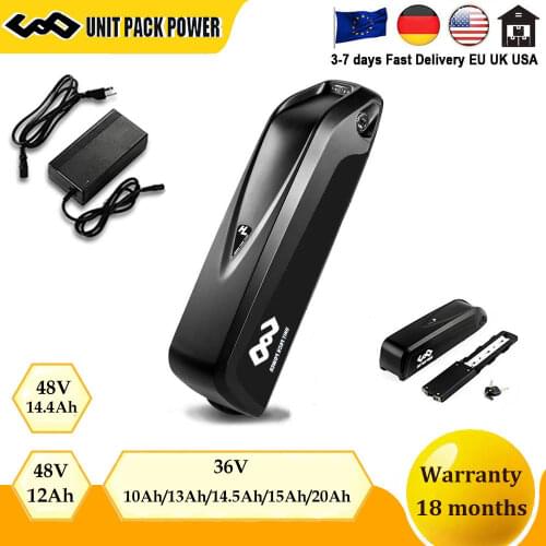 Ebike Battery 48V 36V 13AH 14.5AH 15Ah Downtube E bike Batteria Hailong Polly Pack with 18650 Cell for 350W 500W 1000W Motor